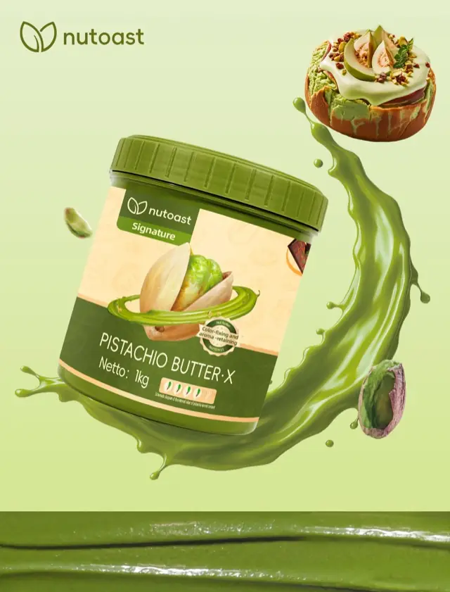 Pistachio Butter·X — garnished toast