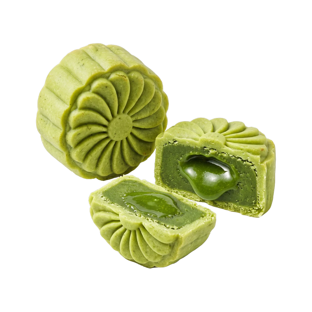 Molten Lava Pistachio Mooncake — pistachio bakery & pastry application by Nutoast