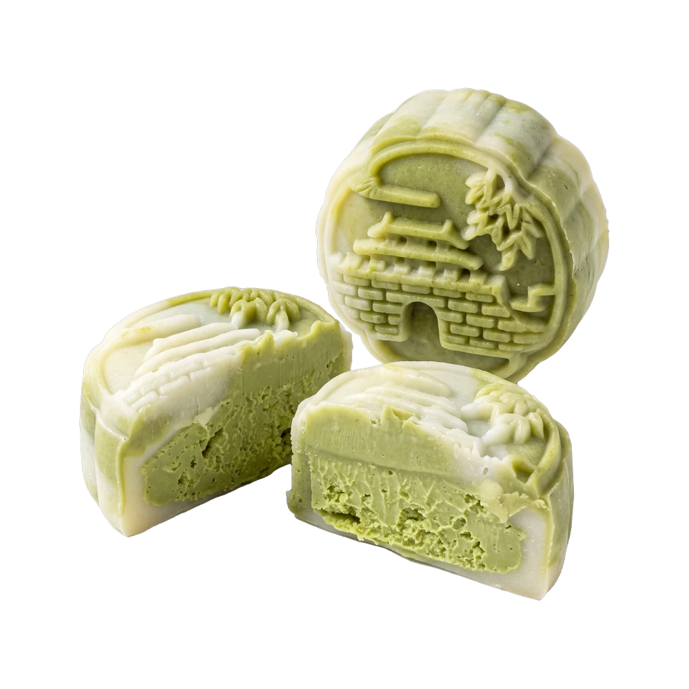 Pistachio Cheese Snow Skin Mooncake — pistachio bakery & pastry application by Nutoast