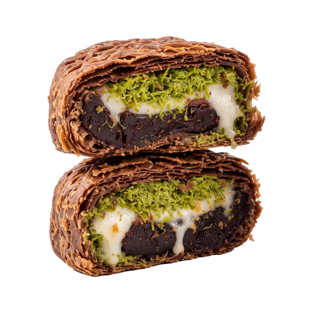 Pistachio Dubai Chocolate Mooncake — pistachio bakery & pastry application by Nutoast